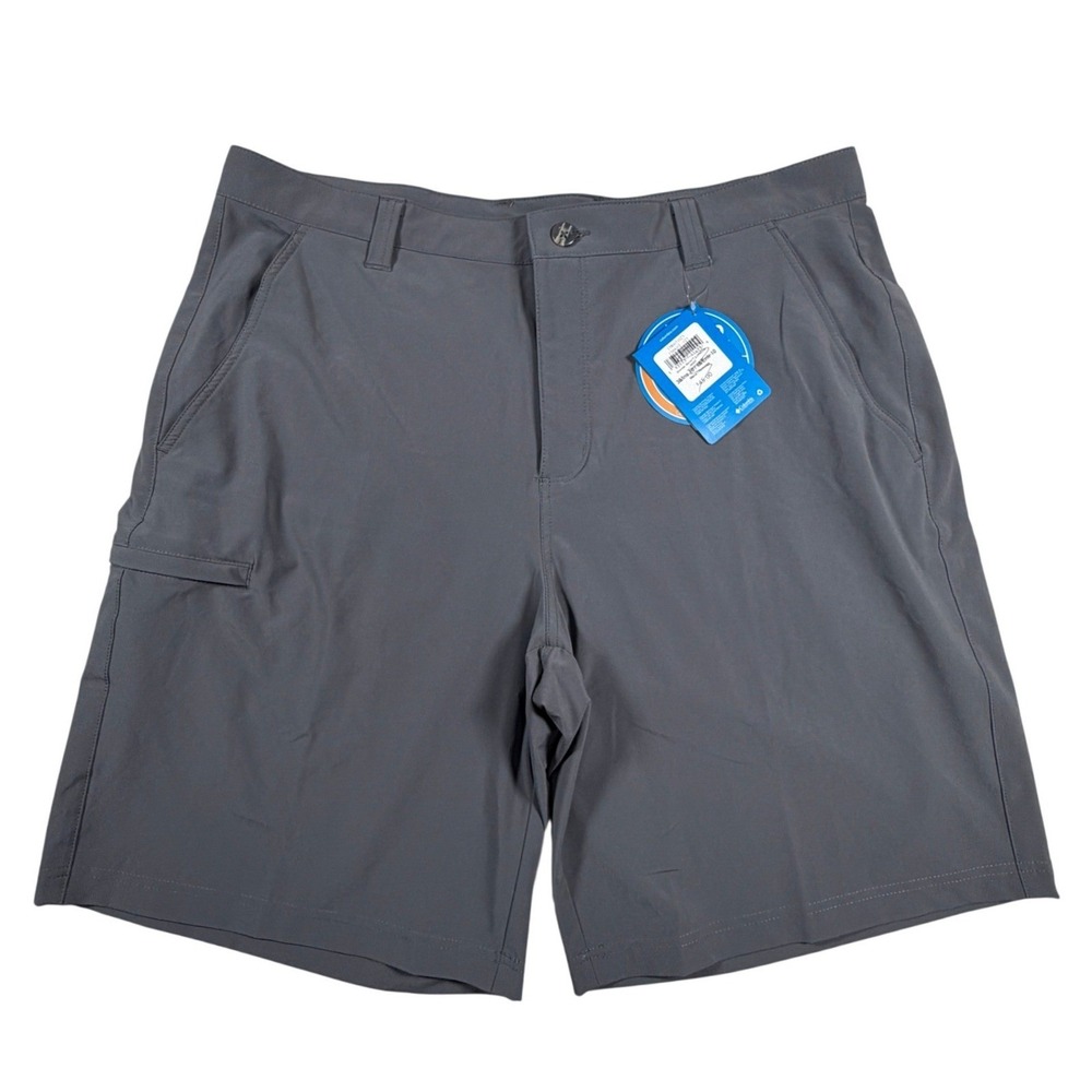 Columbia PFG Gray Performance Fishing Shorts Mens 38 Omni-Shade UPF 50 FM4602